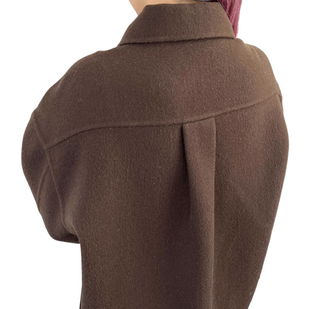 GUCCI Vintage  Interlocking Coat Brown Gold  Oversized - Picture 7 of 14
